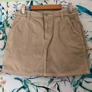 aritzia tna cargo tan skirt